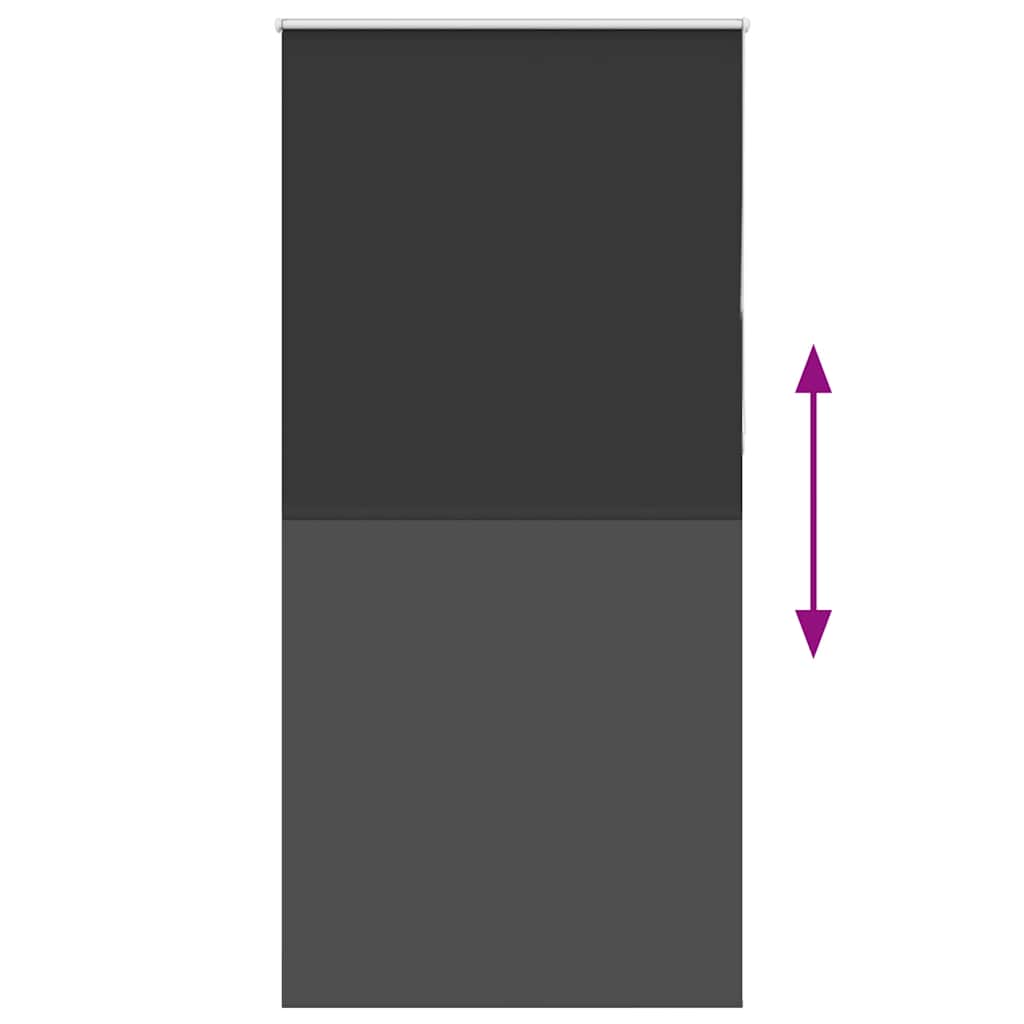 Roller Blind Blackout Black 90x210 cm Fabric Width 85.7 cm Polyester